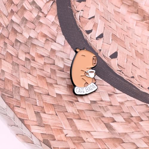 Image of Funny Capybara Brooch Gifts for Animal Lovers Enamel Pins
