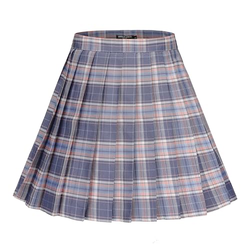 Urban CoCo Women's Uniforms Plaid Pleated Mini Skirt (#10, S) at