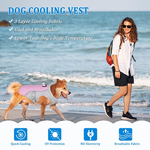 TVMALL Dog Cooling Vest Breathable Mesh Dog Jacket Summer Cool and Comfortable Dog Coat Adjustable With Reflective Strip Pet Clothes Suitable for Large Medium and Small Dogs (2XL - Image 2