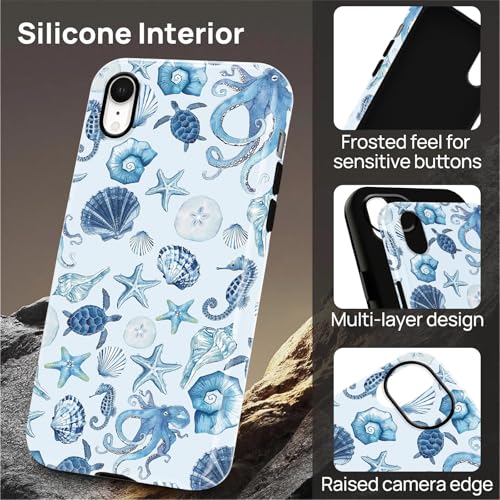 Coque iPhone 17e/16e MagSafe rigide anti-rayures au design mer bleu - 4