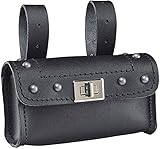 Rindleder, matt Held Cruiser Lock Tasche mit Nieten (Black,M)