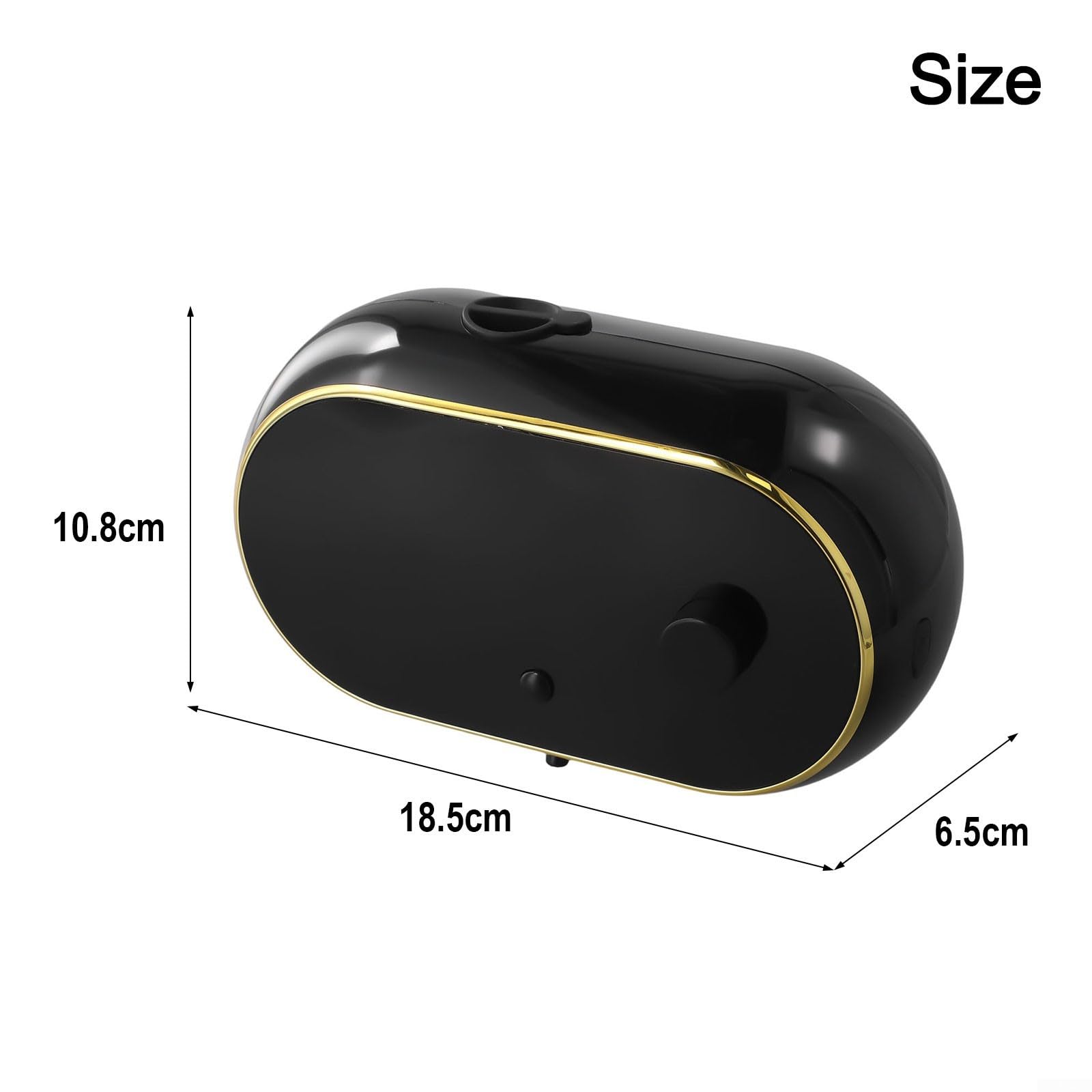 Dispensador automático de jabón de 450 ml, soporte de pared sin contacto con pantalla LCD de temperatura de tiempo para cocina y baño (espuma negra)