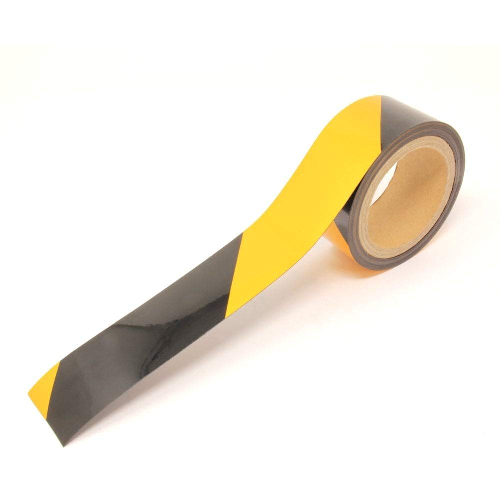 Magflex® Flexible Gelbe und Schwarz Magnetische Hazard - Warnband Zur Identifizierung von Temporären und Dauerhaften Gefahren Innerhalb Des Arbeitsplatzes - 50mm Breit - 5M Länge