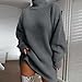 JiXiang Cable Knit Sweater Dress Turtleneck Fall Winter Oversized Pullover Dress Casual Long Sleeve Stretch Fashion Outfits
