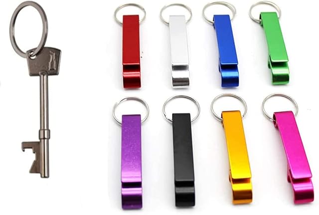 9 Pcs Beer Bottle Opener Keychains, Beer Opener Keychain, Aluminum Alloys Multi-Function Mini Openers Pack Keys Collector Useful Gift for Garden Bar Home Pub Party, Beer Lover Men Dad Him