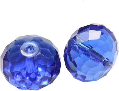 Adabele - 100 cuentas sueltas de cristal Rondelle austriaco de 0.236 in (0.236 in), espaciador azul zafiro, compatibles con cristales de Swarovski
