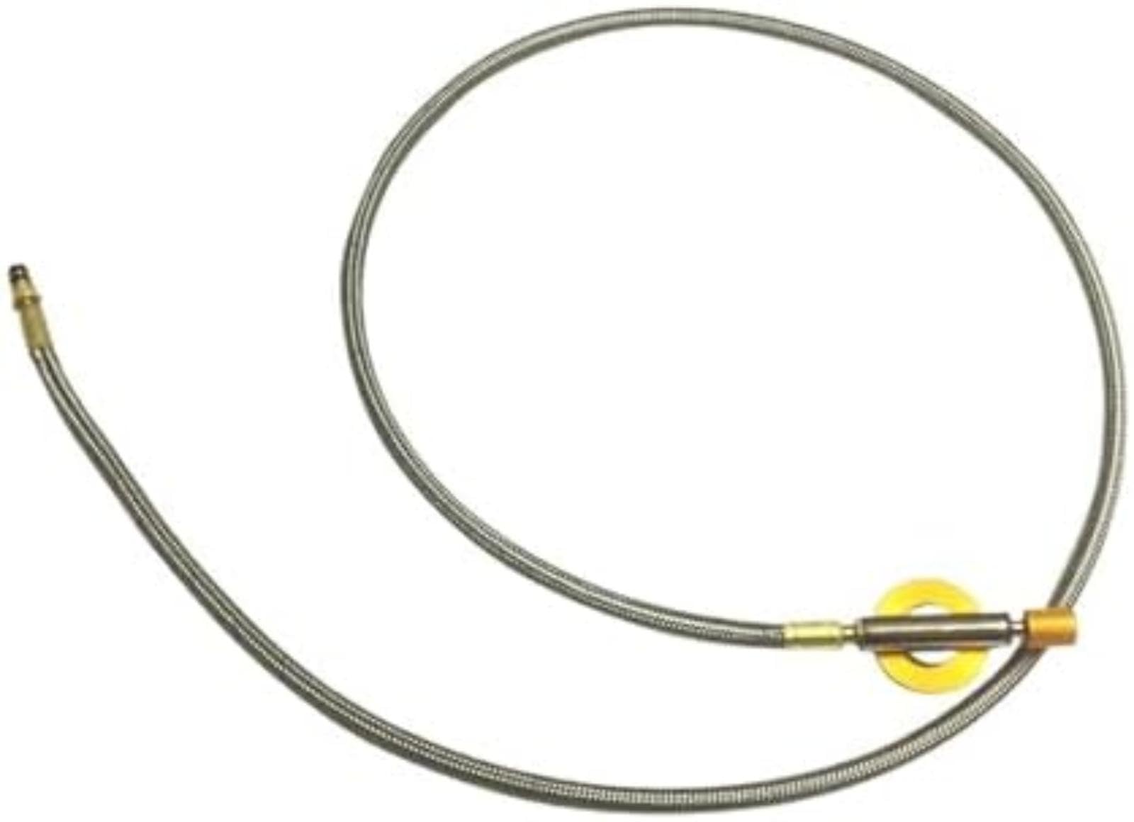 Tubo de conexión de gas Manguera trenzada de acero inoxidable Válvula de estufa 1M Conducto de quemador de camping portátil Fácil instalación, para actividades al aire (100x1 5x1 5cm)