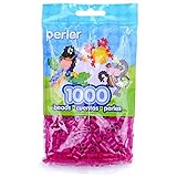 Perler Beads Fuse Beads for Crafts, 1000pcs, Raspberry Pink - 1