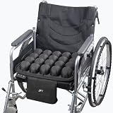 JFT Automatic Inflatable Massage Seat Cushion for Wheelchairs, Office Chairs & Car Seats,Air Pads for Tailbone Pain Relief Black 17.7x16.2 Inches USB-Powered