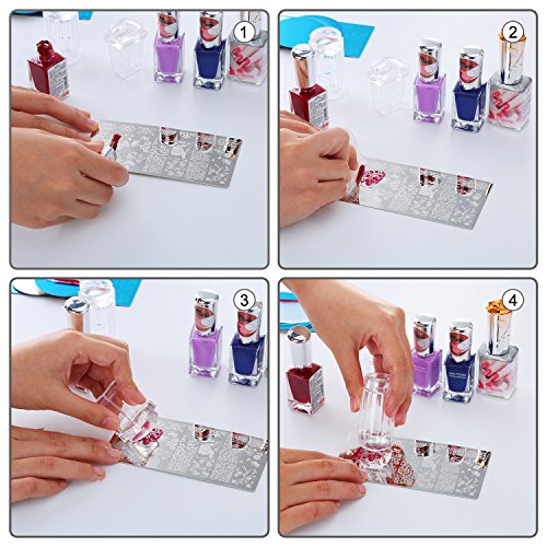 13 Pezzi Nail Art Stampaggio Lamiere e 2 Set di