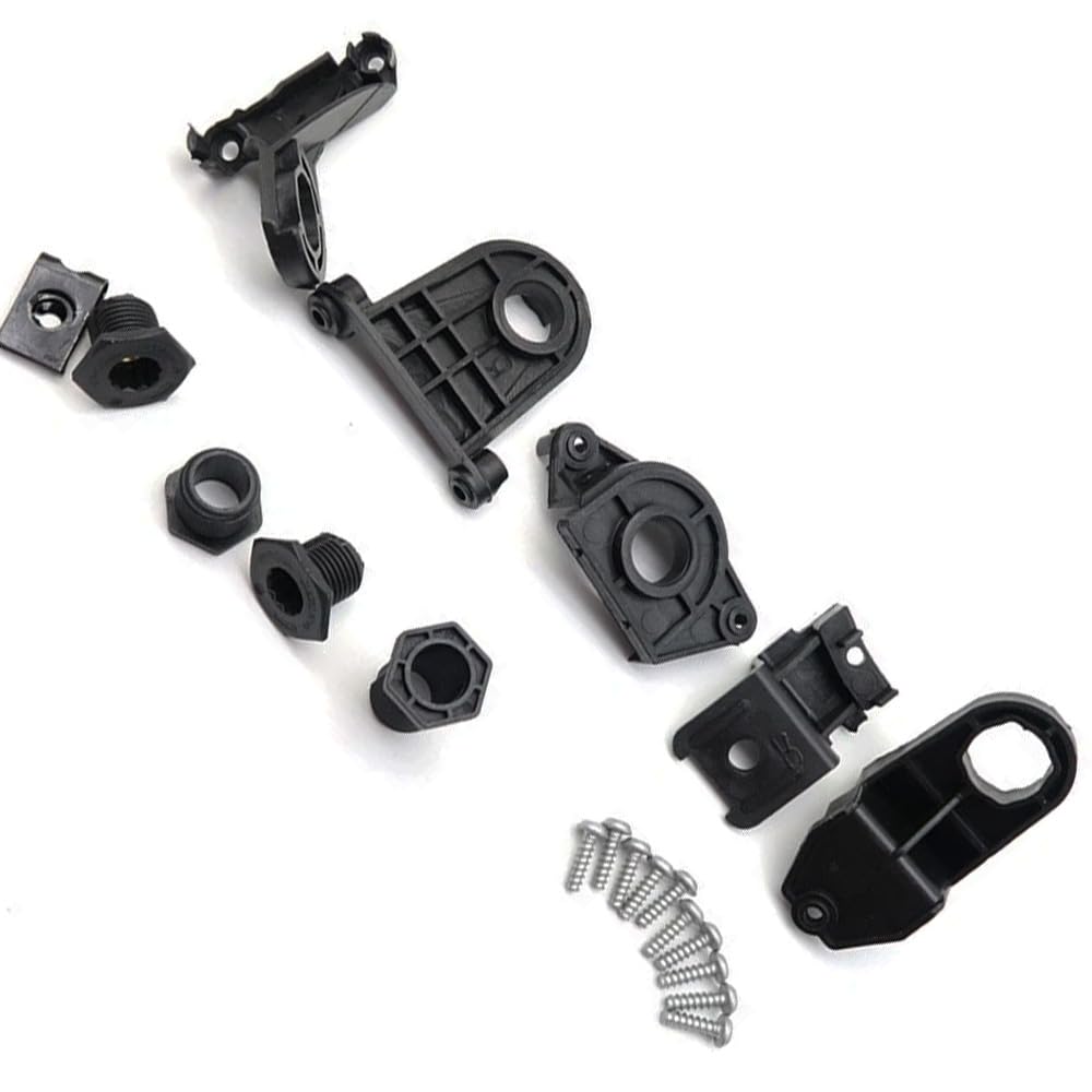 Kit de reparación de faros delanteros izquierdo y derecho Riloer, soporte de montaje, clip de repuesto negro, compatible con SEAT Leon 2013-2020 5F0998225 5F0998226