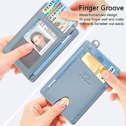 Image of FurArt Slim Minimalist Wallet RFID Credit Card Holder for Men | slim minimalist compact rfid id window thin