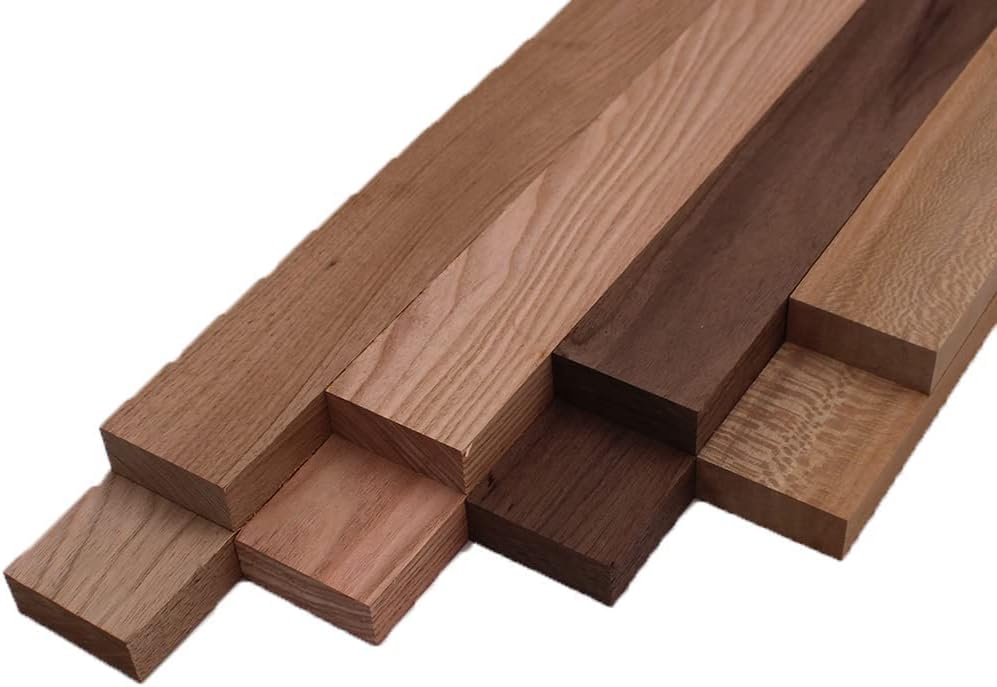 Domestic Exotic Variety Pack - Butternut, Coffee Nut, Walnut, Quarter Sawn Sycamore - 3/4" x 2" (8 Pcs) (3/4" x 2" x 24")