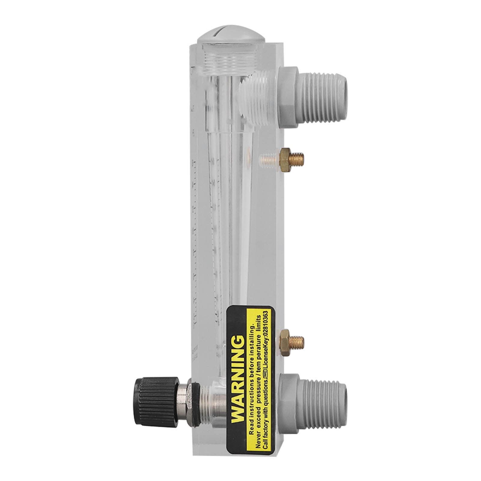 Rotamètre d'eau, Débitmètre de Liquide Réglable 16‑160 LPH, Débitmètre d'eau Haute Précision Transparent, Type panneau