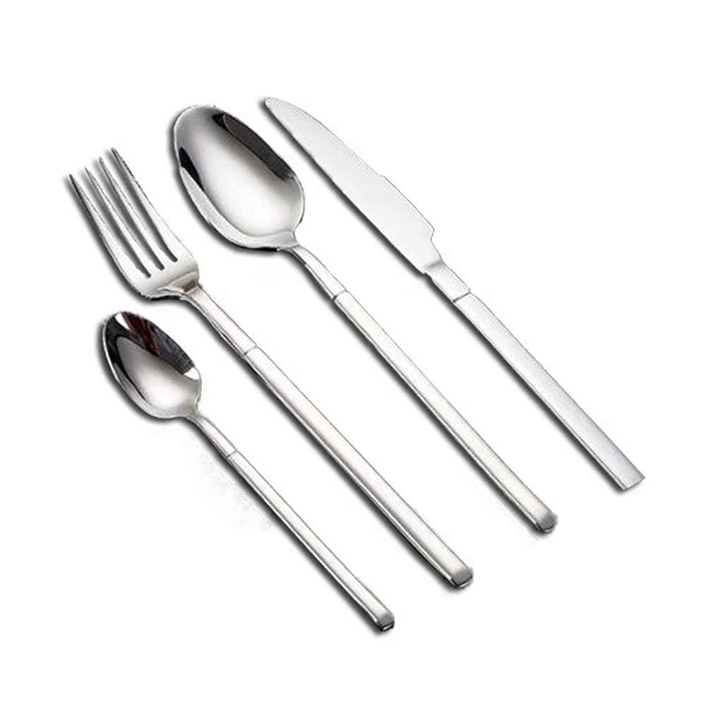 Amazon | カトラリー 4 点セット、304 ステンレス鋼食器銀食器