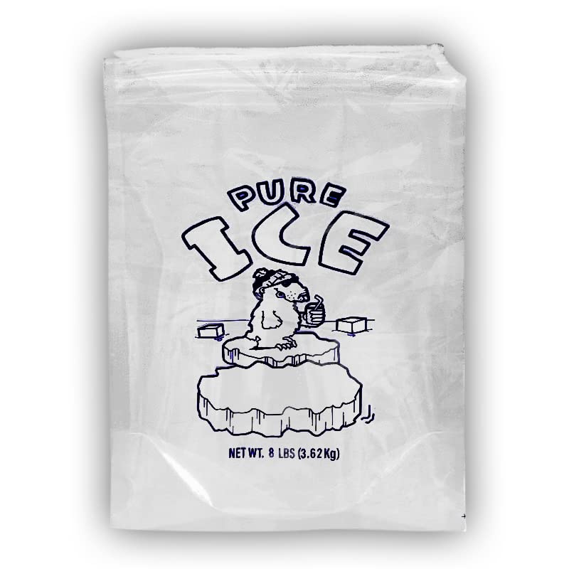 Ice Bags with Drawstring Heavy Duty Commercial Grade (8 lb Pack 500)
