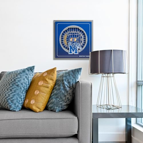 Image of YouTheFan Officially-licensed NCAA Stadium Series 3D Wall Art - multi-layer team stadium replica, detailed sports fan gift, indoor decor