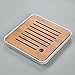 Hoobar Bamboo Kung Fu Tea Tray Table Serving Tray Chinese Style Water Storage (White)
