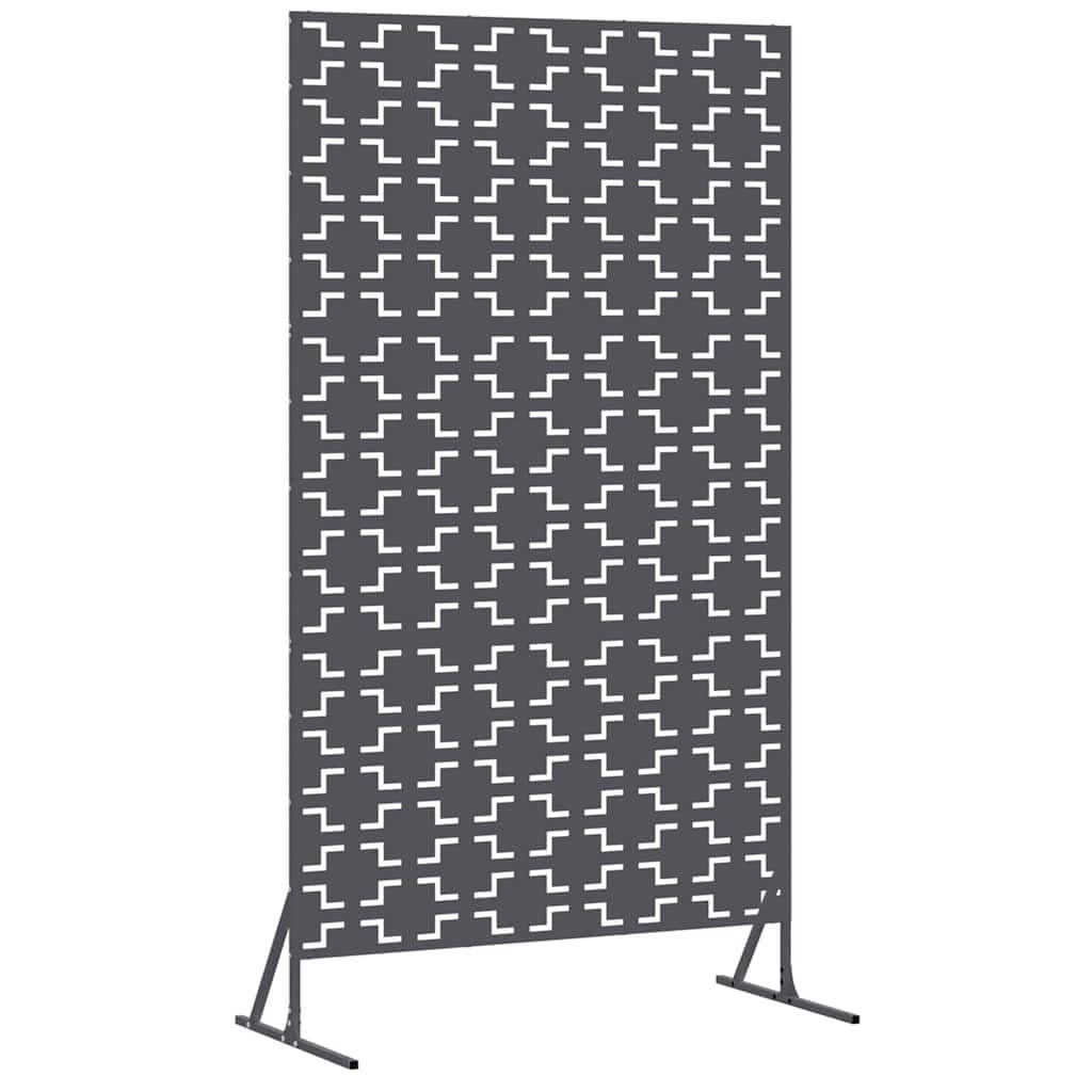 Privacy Screen Anthracite 100 x 50 x 180 cm Steel Outdoor Garden Divider Windbreak Panel Modern Patio Shield for Seclusion Backyard Terrace Décor