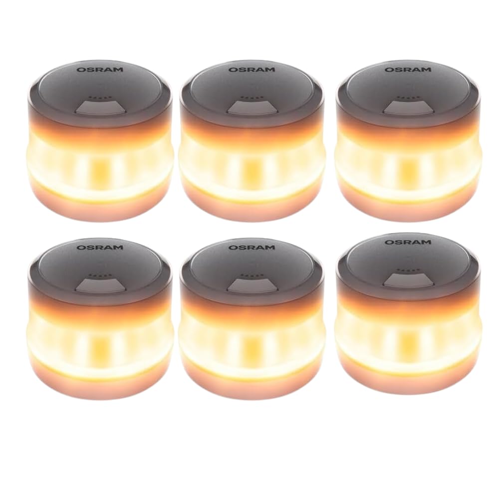 LEDSL105 Pack x6 Balizas de Emergencia LED para Coche | Luz de Señalización Vial. Baliza Homologada DGT 3.0 Obligatoria en 2026 | Señal V16 para Coche con Aviso Automático y Plan de Datos Incluido