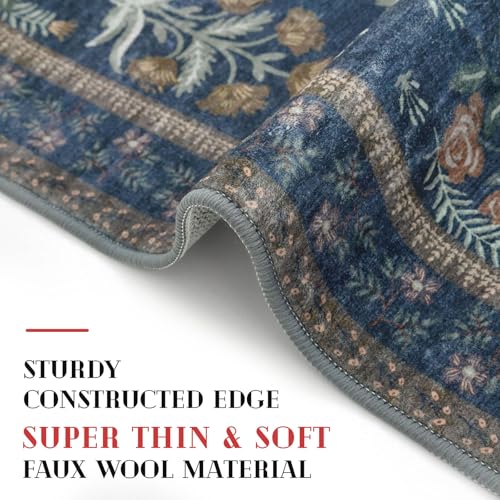 Tapete decorativo navy floral 61x91 cm lavable Boho miniatura 3
