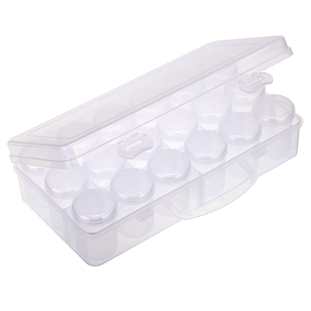 Amazon.co.jp: Sumnacon 透明 ビーズケース 小分け 丸型 ネイルパーツ