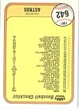 1981 Fleer #642 CL: Astros/Yankees - Baseball Card