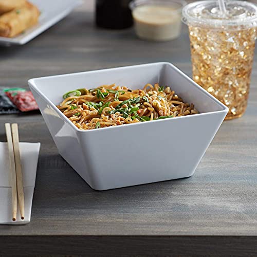 Image of E-EZRA Large Square Velocity Food Container Melamine Bowl / 4500 Ml (White)