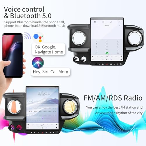 Image of Qualcomm Car Radio for Toyota Tacoma 2016-2023 Stereo Upgrade Wireless CarPlay /Android Auto 8+128G 13.8 Inch Tesla Style 2K Touch Screen with DSP GPS 4G WiFi FM /AM SWC Support Factory Backup Camera