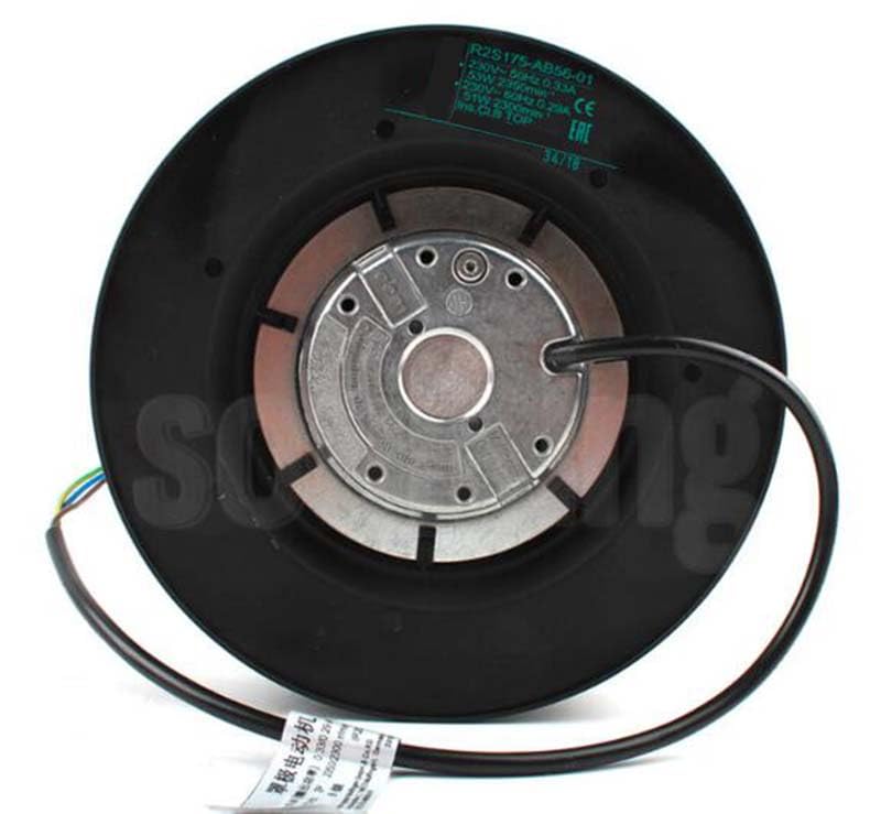 Turbine centrifuge R2S175-AB56-01 extracteur air chaud 230V 170x69mm pour moteur
