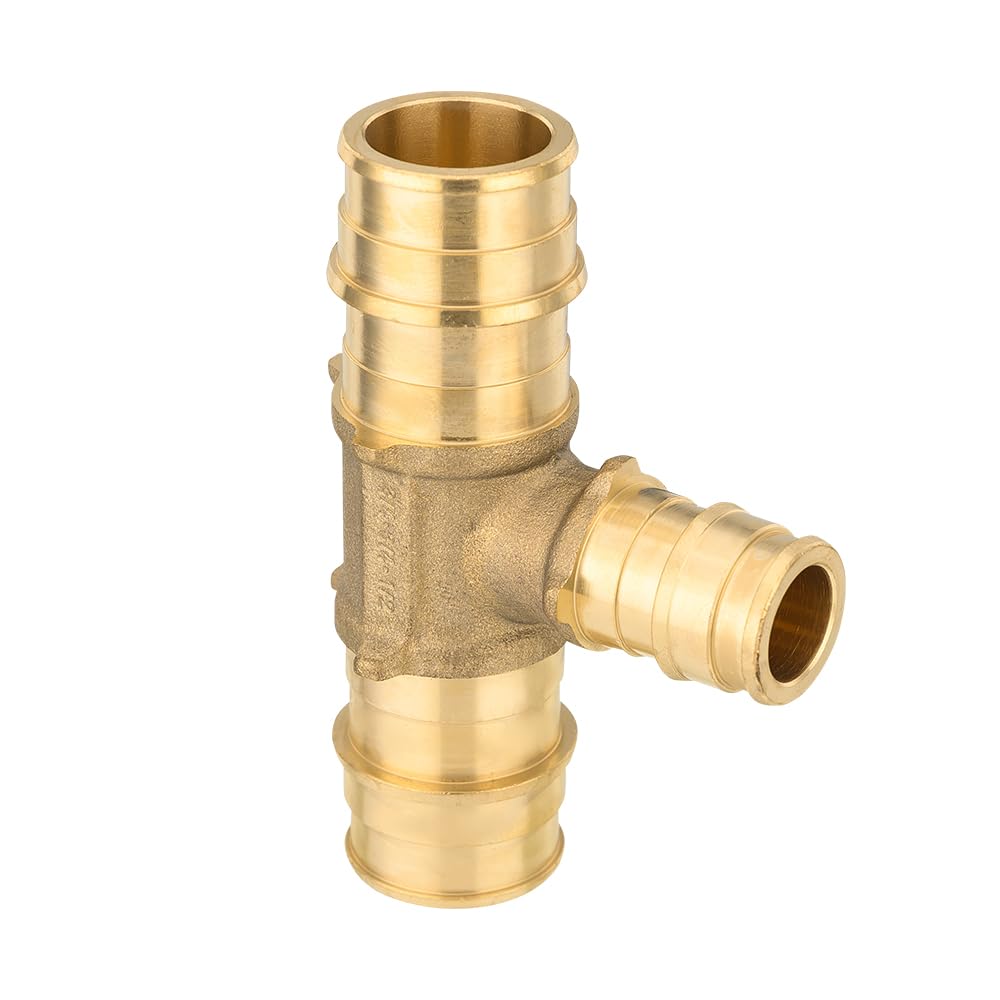 EFIELD Pex-A - Soporte de latón de expansión de 3/4 x 3/4 x 1/2 pulgadas, solo para conexión de tubo Pex-A, ASTM F1960 (paquete de 5)