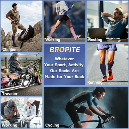 Image of bropite 3 Pairs Open Toe Compression Socks for Women, Support for Travel | Graduated 15-20 mmHg compression circulation,reduces swelling.3 pairs open toe design for travel,nurses,pregnancy comfort