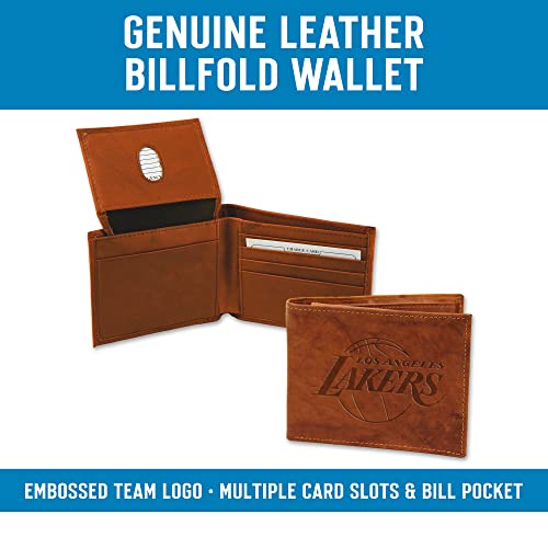 Image of Rico Industries NFL Embroidered Genuine Leather Tri-fold Wallet 3.25 inch x 4.25 inch - Slim