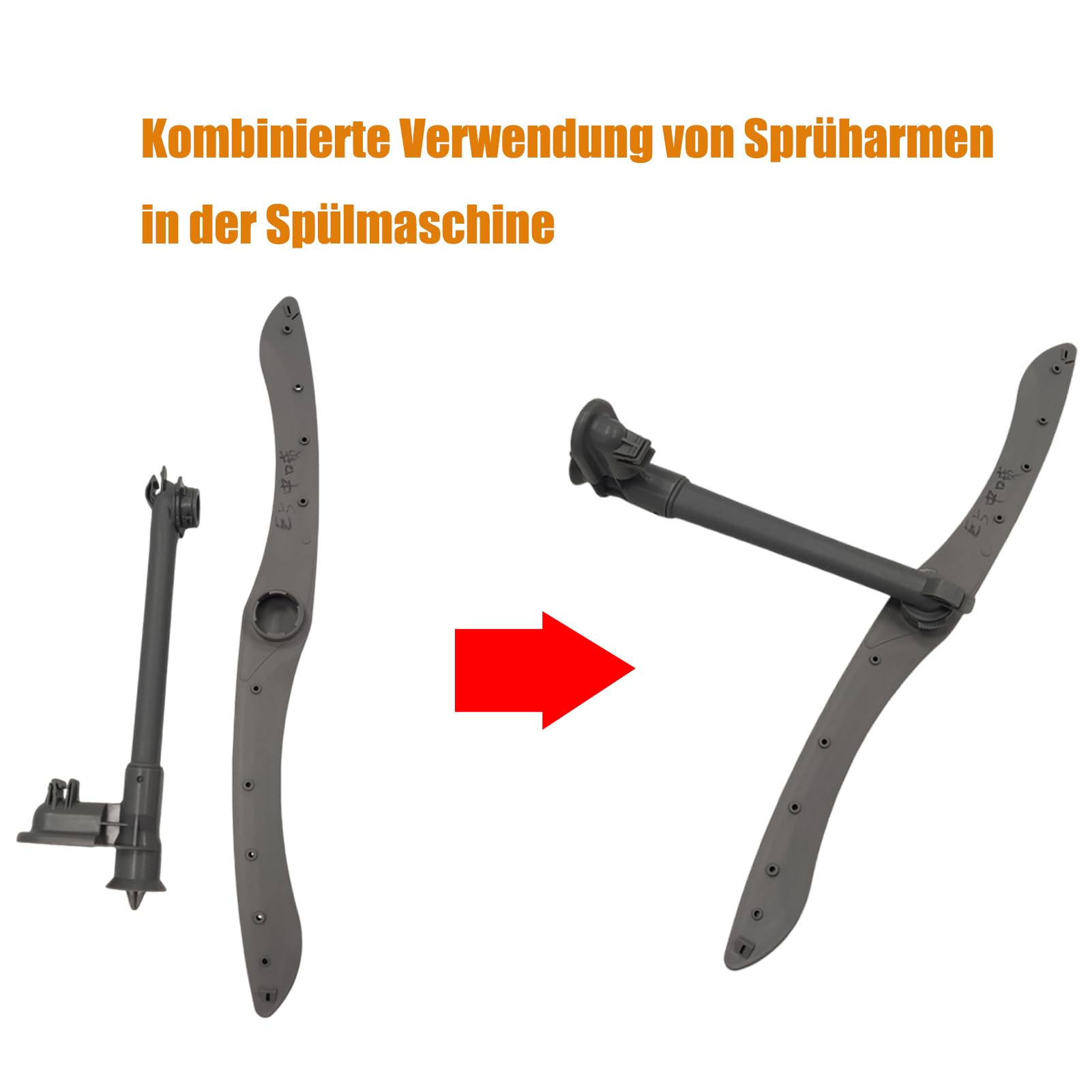 WQP6-3602A-CN Soporte de brazo rociador superior para lavavajillas compatible con boquilla pulverizadora Midea