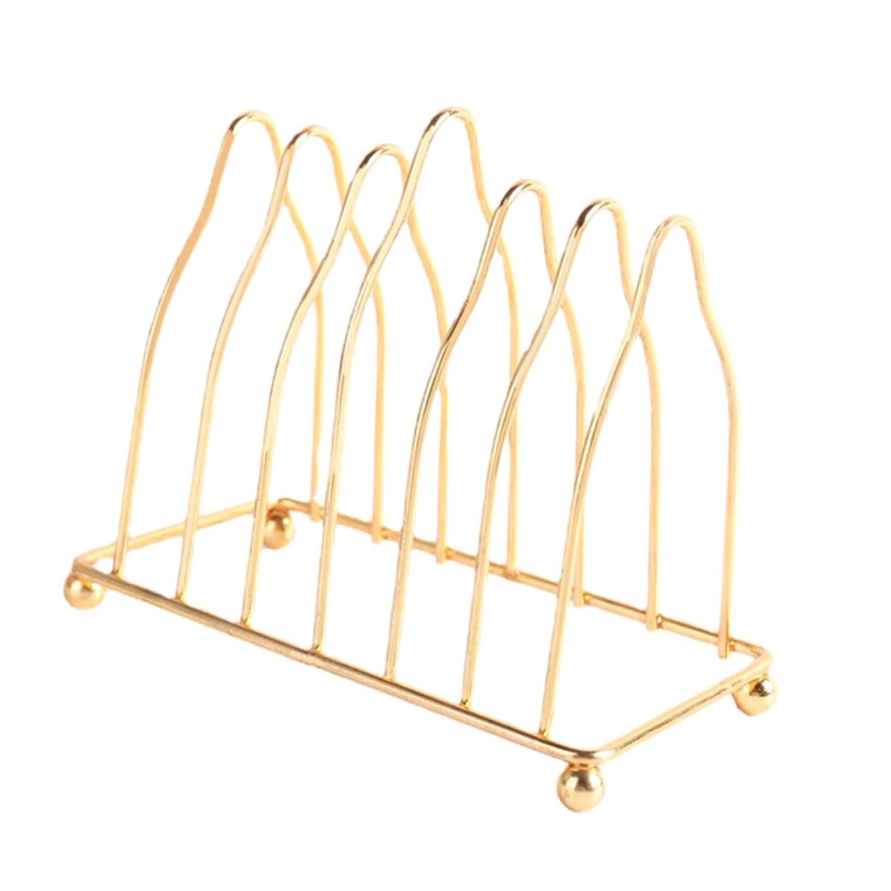 Amosfun Wear Resistant Plate Rack Desktop Plate Stand Household Countertop Organizer for Dishes Easy Drainage Design Practical Kitchen Accessory