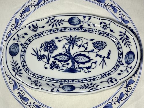 Generisch Triptis Porzellan mit Zwiebelmuster Schale, 23.5 cm ux 14...