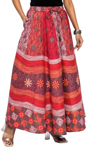 Image of Premium Cotton Skirt for Women with Pocket, Free Size