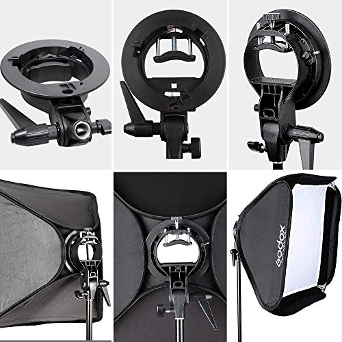 GODOX 31.5 * 31.5"/80x80cm Foldable Softbox kit with S-Type Bracket Bowens Mount Holder for Camera Flash Speedlight Studio Photography