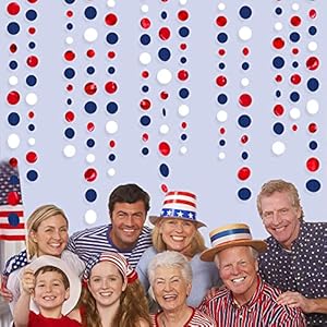 46ftnavyblueredwhitecircledotsgarlandsroyalblueredhangingpaperpolkadotsstreamerfor4thofjulyamericanindependencedayusanationaldaypatrioticveteranspartydecorationssupplies Urban Country Home Decor 46 ft navy blue red white circle dots garlands royal blue red hanging paper polka dots streamer for 4th of july american independence day usa national day patriotic veterans party decorations supplies urban country home decor
