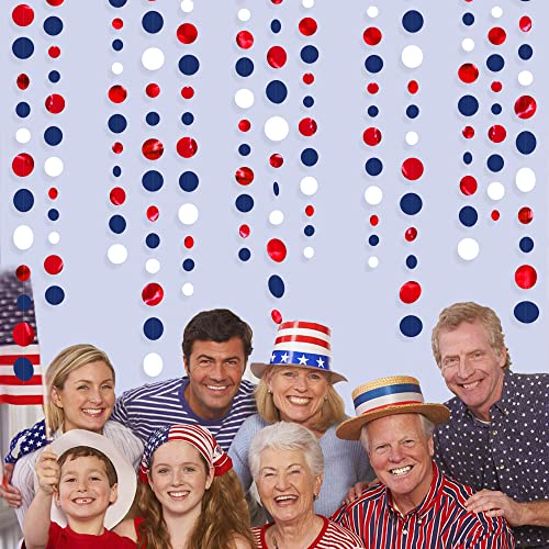46ftnavyblueredwhitecircledotsgarlandsroyalblueredhangingpaperpolkadotsstreamerfor4thofjulyamericanindependencedayusanationaldaypatrioticveteranspartydecorationssupplies Urban Country Home Decor 46 ft navy blue red white circle dots garlands royal blue red hanging paper polka dots streamer for 4th of july american independence day usa national day patriotic veterans party decorations supplies urban country home decor