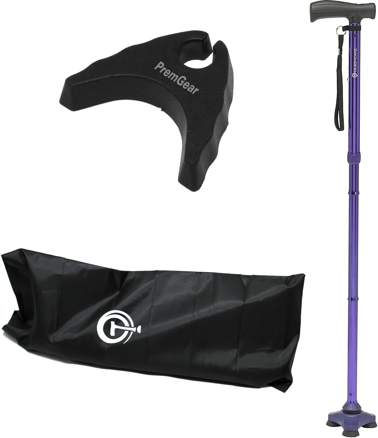 HurryCanePremGear Freedom Edition Foldable with T Handle Walking Cane for Men