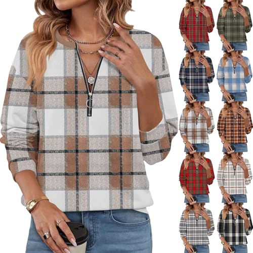 Half Zip Pullover Women 2026 Casual Long Sleeve V Neck
