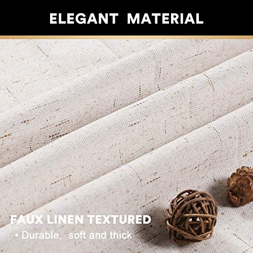 Image of PrinceDeco 100% Blackout Curtains Black Out Curtains for Sliding Glass Doors Extra Wide Blackout Curtains Folding Door Curtain Sliding Glass Door Curtain, W100 X L96 Inch,Ivory