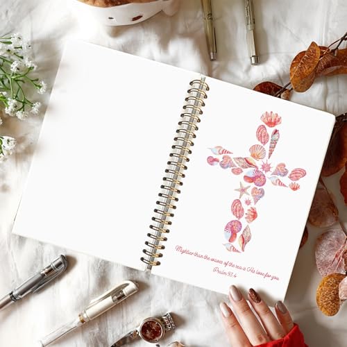 Journal chrétien à spirale avec couverture rigide et pages lignées