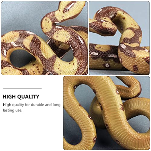 Toyvian Snake Toy Rubber Snake Pranks for Adults High Simulation Rubber Fake Python Model for Garden Props and Halloween Tricky Creepy Prank