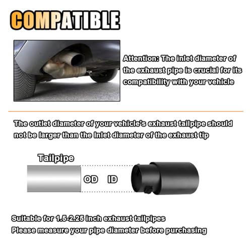 Smilfuy SMILFUY-SMFY-25 Stainless Steel Car Exhaust Tip thumb #3