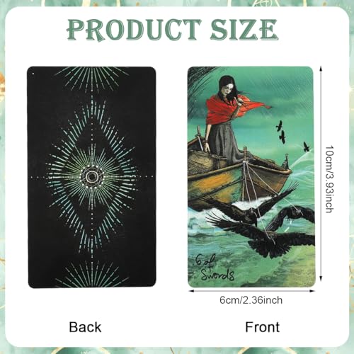 Image of PATPAT 78Pcs Tarot Cards Deck The Light Seer's Tarot Card Beautiful Illustration Guiding Cards for Self Discovering, Personal Reflection, Divination, Gift for Meditation Enthusiast