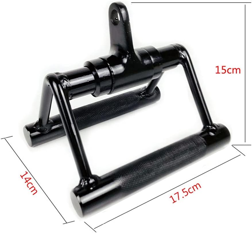 V Shaped Press Down Bar Multi Gym Lifting Workout V-Bar 360°Rotating Rowing Machine Bar Pully Cable Attachment
