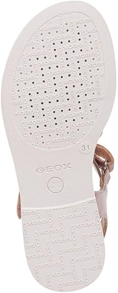 Geox Girls J Sandal Karly Girl Sandal, platinum plated, 32 EU