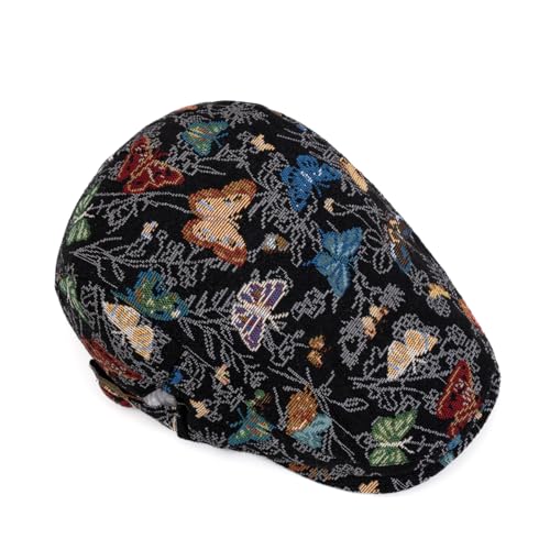 Image of Cotton Newsboy Cap,Breathable Ivy Gatsby Cabbie Beret Hat for Men's Women Driving Hunting Golf